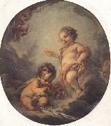 Francois Boucher The Baby Jesus and the Infant St.John oil painting on canvas